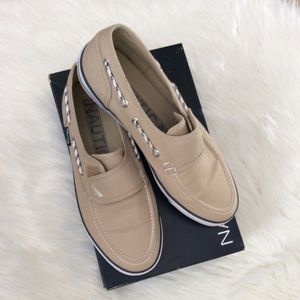 Nautical Monterey Men’s Canvas Velcro Khaki Shoe!